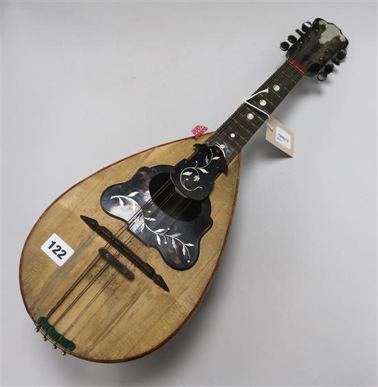 A 19th century mandolin by Giovanni De Meglio et Figlio, Napoli, length 60cm